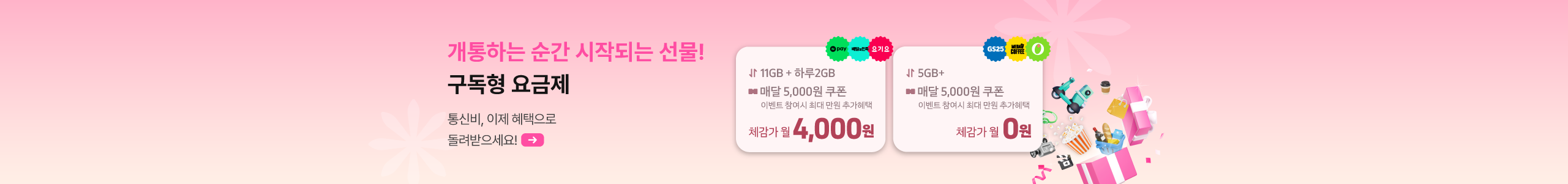 요즘 생활에 맞는 요금 요금제